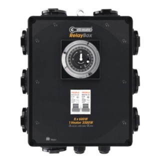 Cli-Mate Timer Relay 8 allemand 8x600W 2 entrées chauffage | Accessoires Electrique