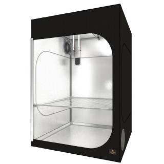 Dark Room 150x150x217 acier inox Ø25mm tubes 19mm extraction | Secret Jardin
