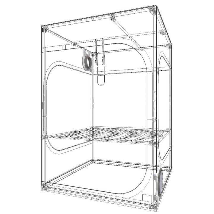 Dark Room 150 intérieur Mylar martelé réflexion lumière totale | Secret Jardin