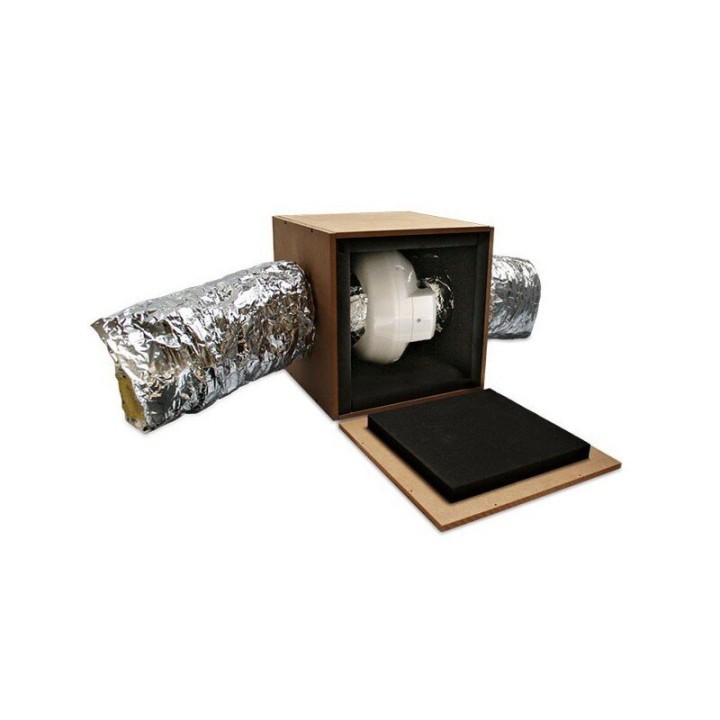 Caisson Insonorisant 200mm raccordement extracteur gaine vue | Caisson Insonorisant