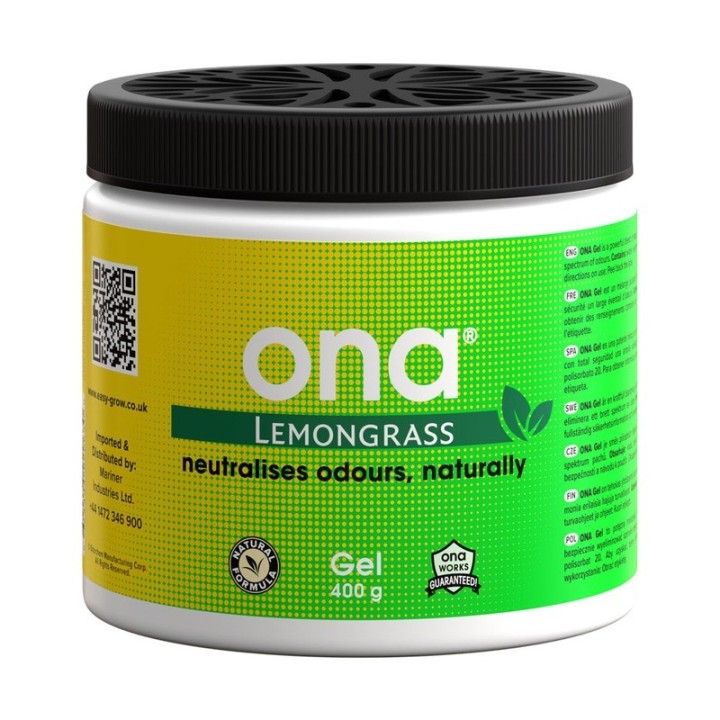 Ona Gel Lemongrass 400g natürlicher Zitronengrasduft Neutralisierer | ONA Geruchsneutralisierer